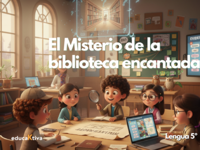 biblioteca encantada El misterio de la biblioteca encantada (lengua 5º)